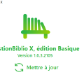GestionBiblio X Basic: The version 1.6.3.2105 is now available