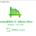 GestionBiblio X Ultra: The version 1.4.1.2105 is now available