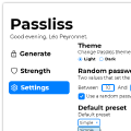 Passliss: The version 1.3.0.2105 is now available