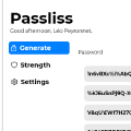 Passliss: The version 1.4.0.2106 is now available
