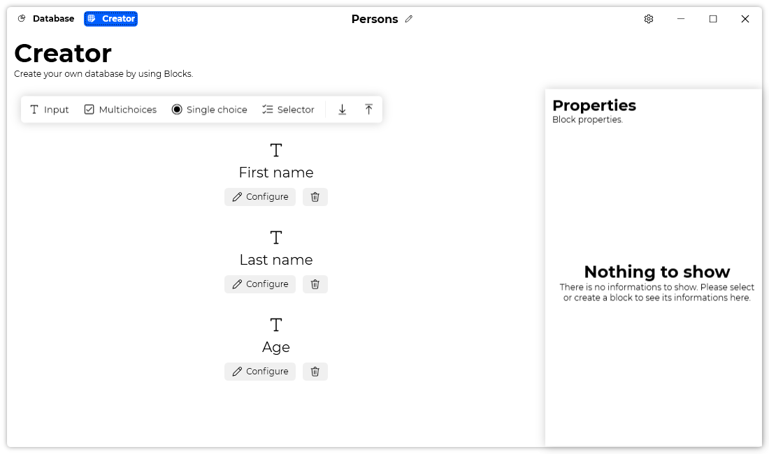 The Creator part of Datalya.