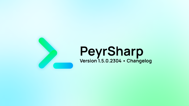 Featured image of post PeyrSharp: Version 1.5.0.2304 is now available
