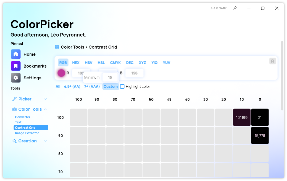 It is now possible to provide a custom value when using filters in Contrast Grid page