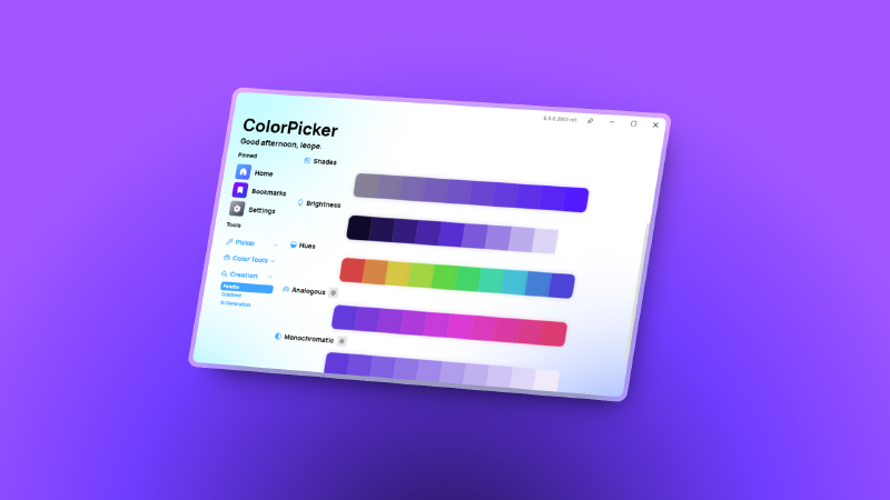 Featured image of post ColorPicker: Version 6.6.0.2501 is now available